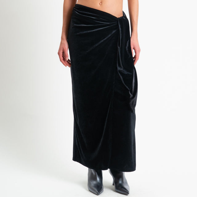 Tensione in-Gonna portafoglio velluto ciniglia - nero