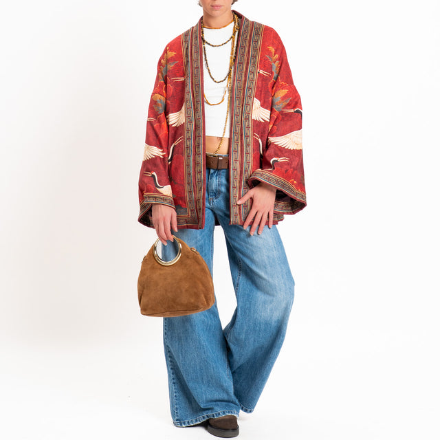 Tensione in-Kimono fantasia japan - rosso/bordeaux