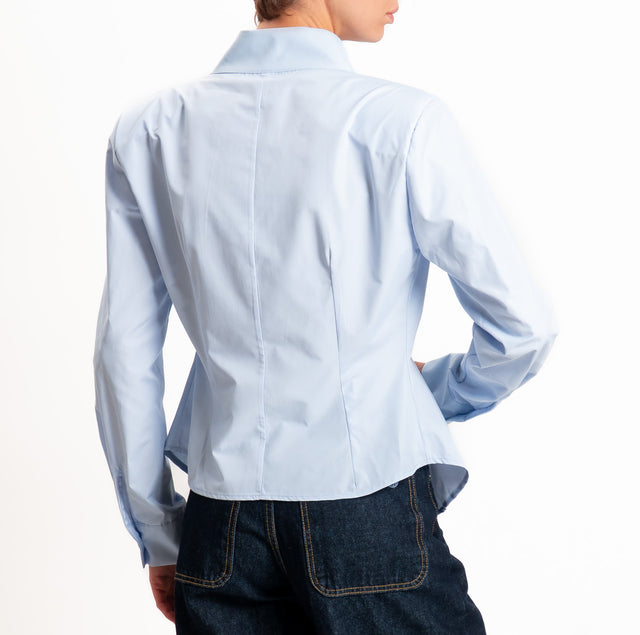 Tensione in-Camicia con spalline chiusura asimmetrica - celeste