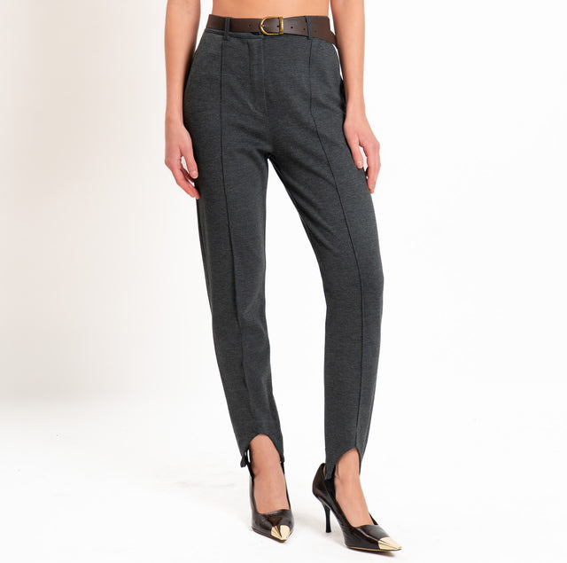 Tensione in-Pantalone punto milano con staffa - antracite