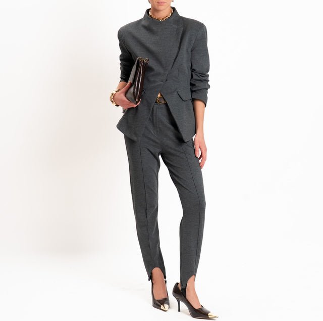 Tensione in-Pantalone punto milano con staffa - antracite