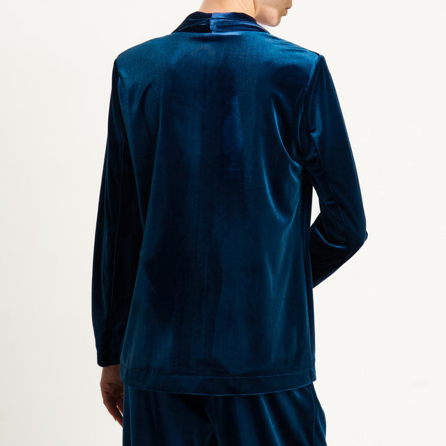 Tensione in-Completo in velluto ciniglia giacca e - blu