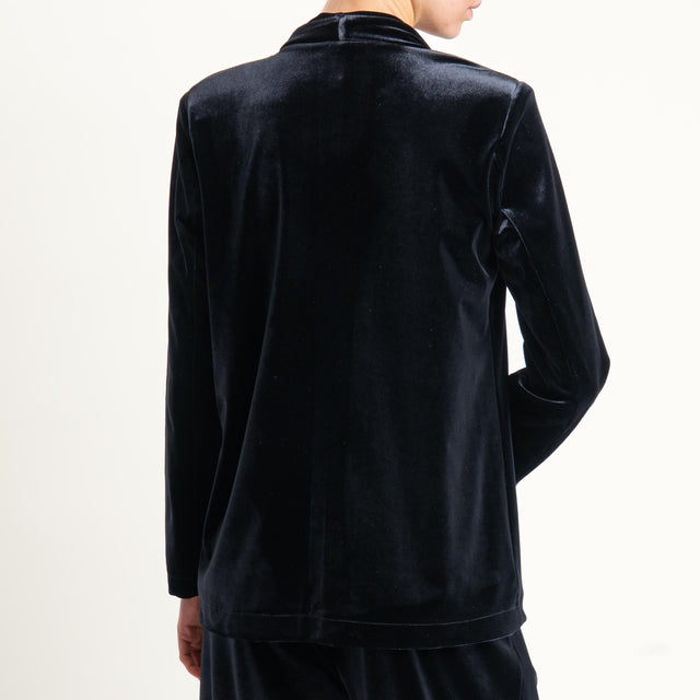 Tensione in-Completo in velluto ciniglia giacca e - nero