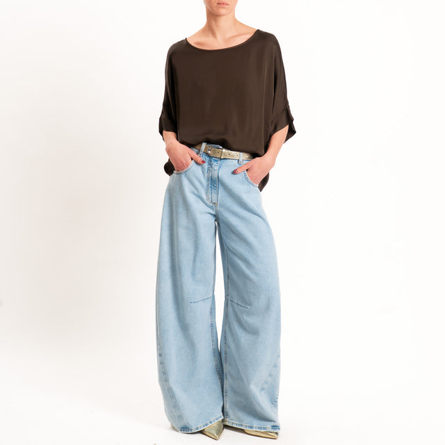 Tensione in-Blusa satin bottoni dietro - caffe'