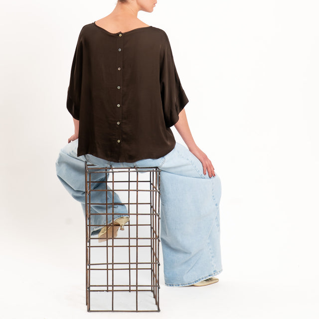 Tensione in-Blusa satin bottoni dietro - caffe'