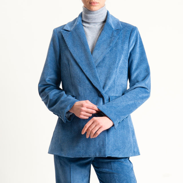 Tensione in-Giacca velluto 500 righe tessuto elasticizzato - jeans