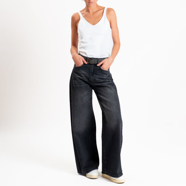 Tensione in-Jeans GIUSI ZANTE wide leg - Nero
