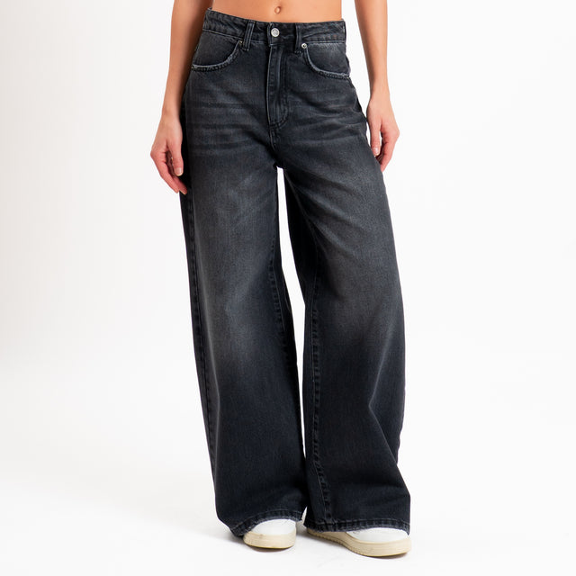 Tensione in-Jeans GIUSI ZANTE wide leg - Nero
