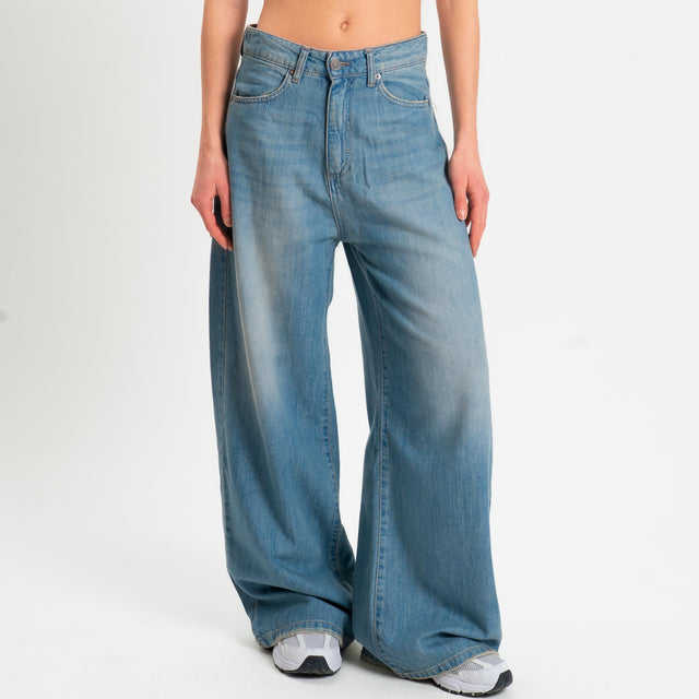 Tensione in-Jeans GIUSI DIRTY wide leg - denim blu