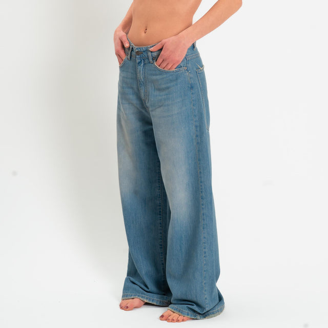 Tensione in-Jeans GIUSI DIRTY wide leg - denim blu