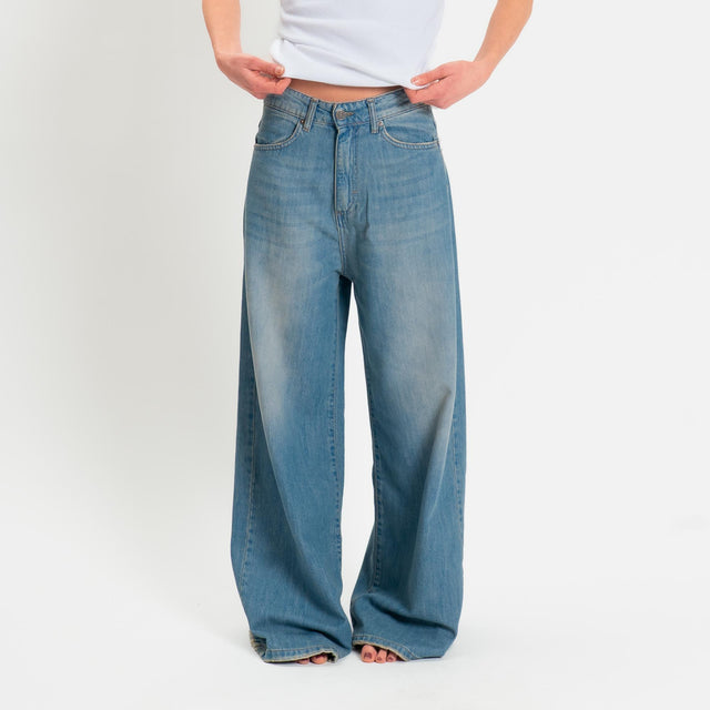 Tensione in-Jeans GIUSI DIRTY wide leg - denim blu