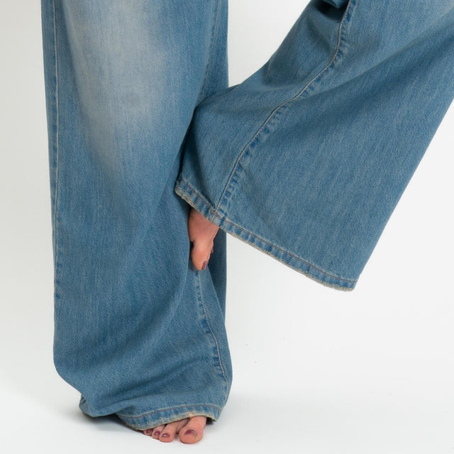 Tensione in-Jeans GIUSI DIRTY wide leg - denim blu
