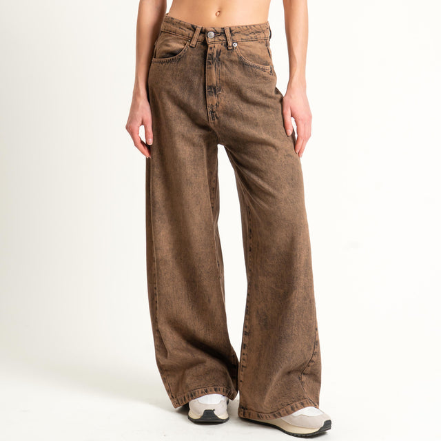 Tensione in-Jeans GIUSI wide leg - moka