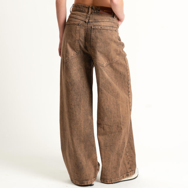 Tensione in-Jeans GIUSI wide leg - moka