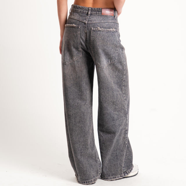 Tensione in- Jeans GIUSI wide leg - denim nero