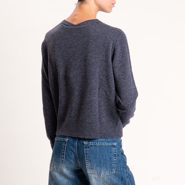 Tensione in-Cardigan 100% lana - antracite melange