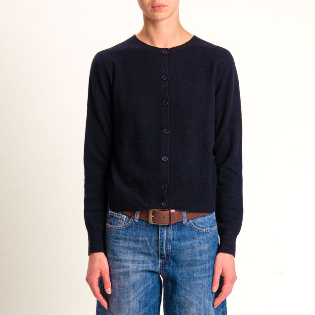 Tensione in-Cardigan 100% lana - nero