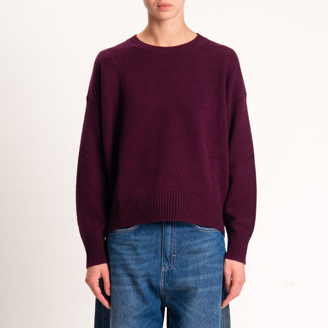Tensione in-Maglia 100% lana stondata - vino