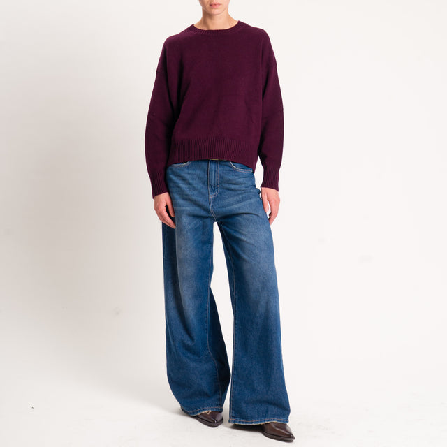Tensione in-Maglia 100% lana stondata - vino