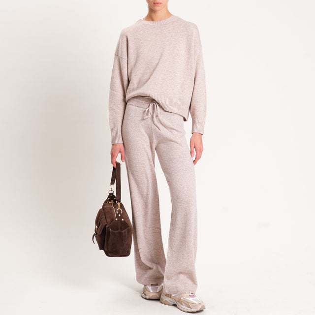 Tensione in-Maglia 100% lana stondata - beige melange