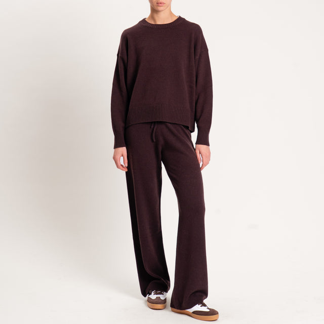 Tensione in-Maglia 100% lana stondata - moro