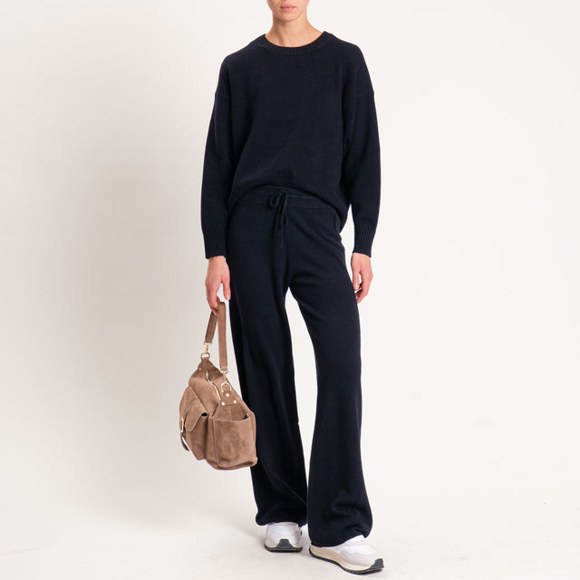 Tensione in-Maglia 100% lana stondata - nero
