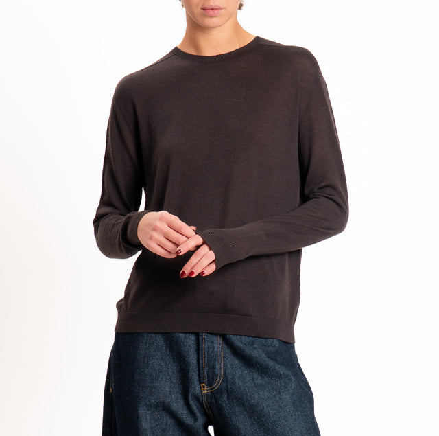 Tensione in-Maglia scatola 100% LANA MERINO - moro