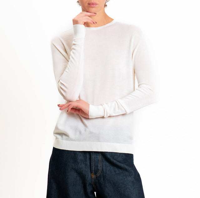 Tensione in-Maglia scatola 100% LANA MERINO - panna