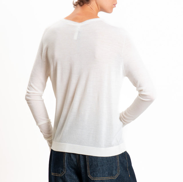 Tensione in-Maglia scatola 100% LANA MERINO - panna