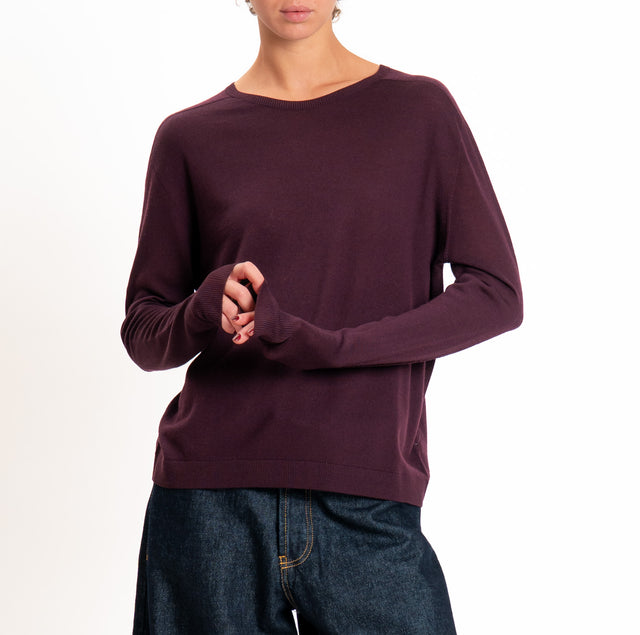 Tensione in-Maglia scatola 100% LANA MERINO - vino