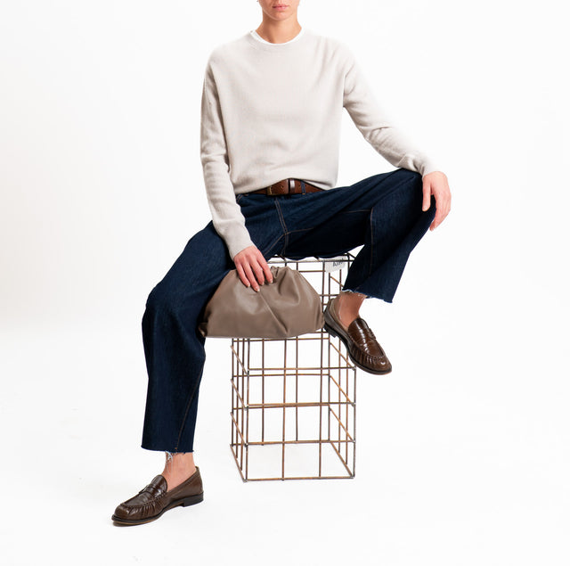 Tensione in-Maglia girocollo 100% LANA SOFT - cacha