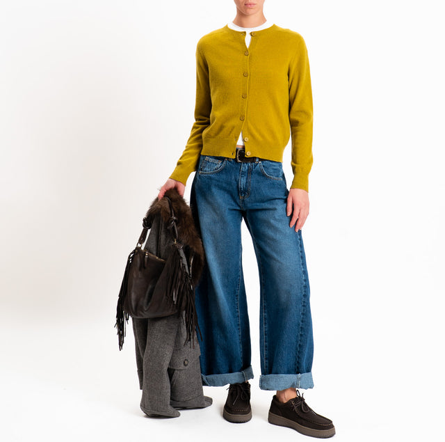 In-Cardigan tension 100% SOFT WOOL - oil