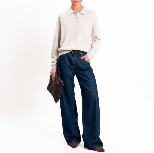 Tensione in-Maglia polo 100% LANA SOFT - cacha