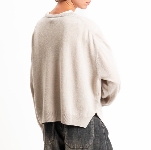Tensione in-Maglia 100% LANA SOFT spacchi laterali - cacha
