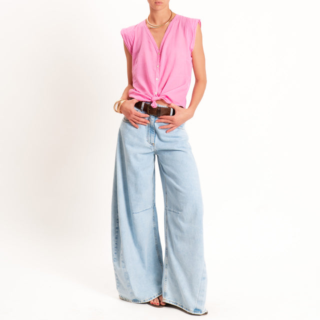 Tensione in-Camicia mussola smanicata - bubble