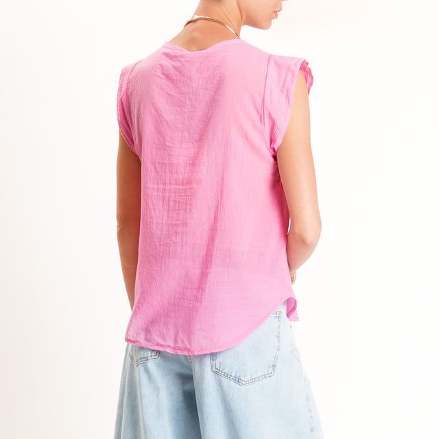 Tensione in-Camicia mussola smanicata - bubble