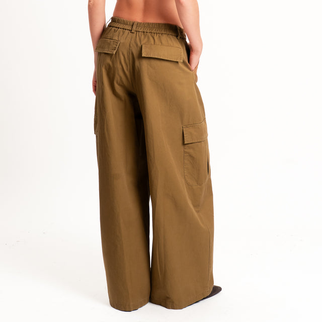 Tensione in-Pantalone cargo elastico in vita - kaki