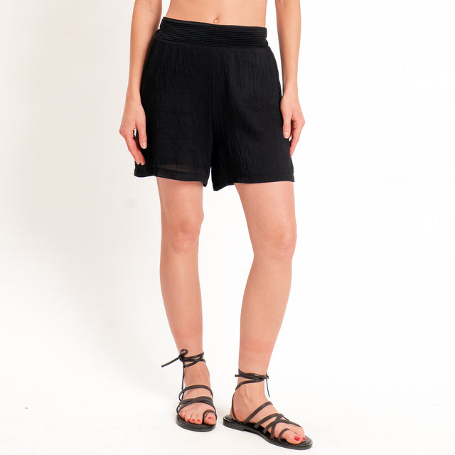 Tensione in-Completo lyocell top+shorts - Nero