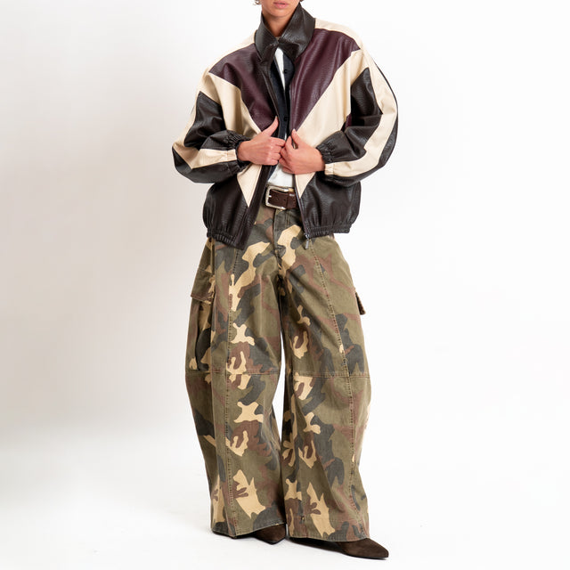 Tensione in-Pantalone barrel cargo camouflage - militare/moro/sand