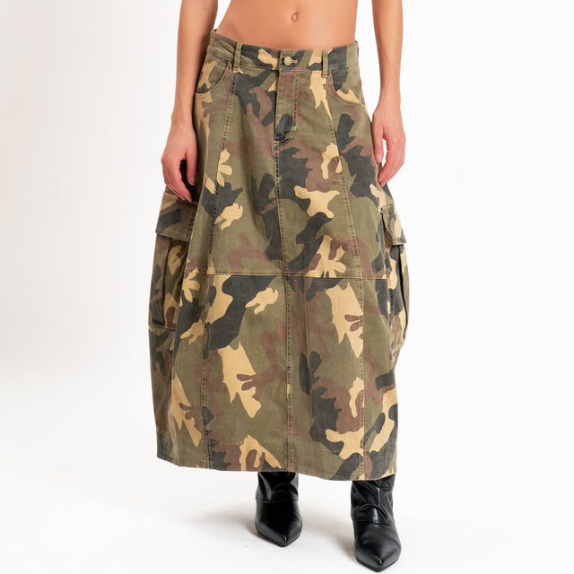 Tensione in-Gonna cargo camouflage - militare/beige/nero