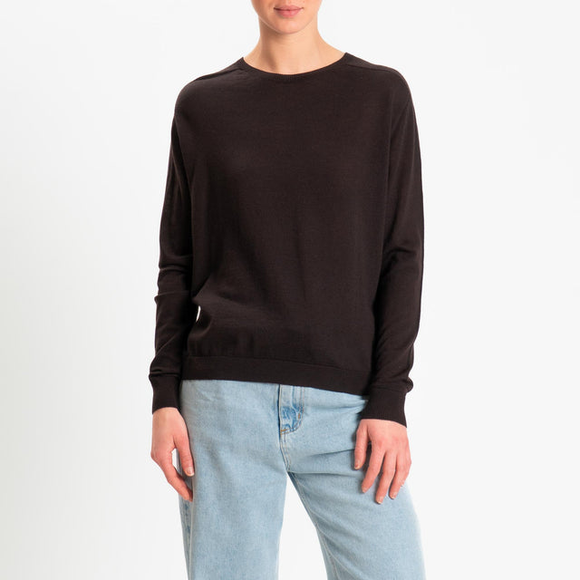 Tensione in-Maglia scatola 100% LANA MERINO - cioccolato