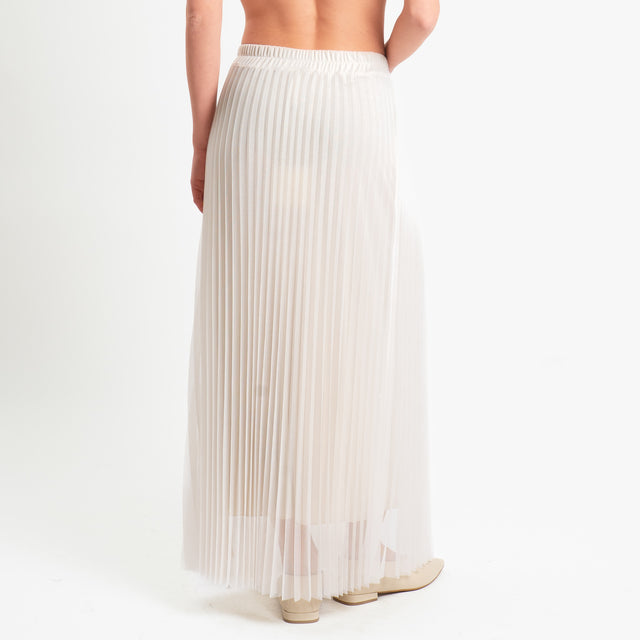 Tensione in-Gonna plissè in tulle - burro