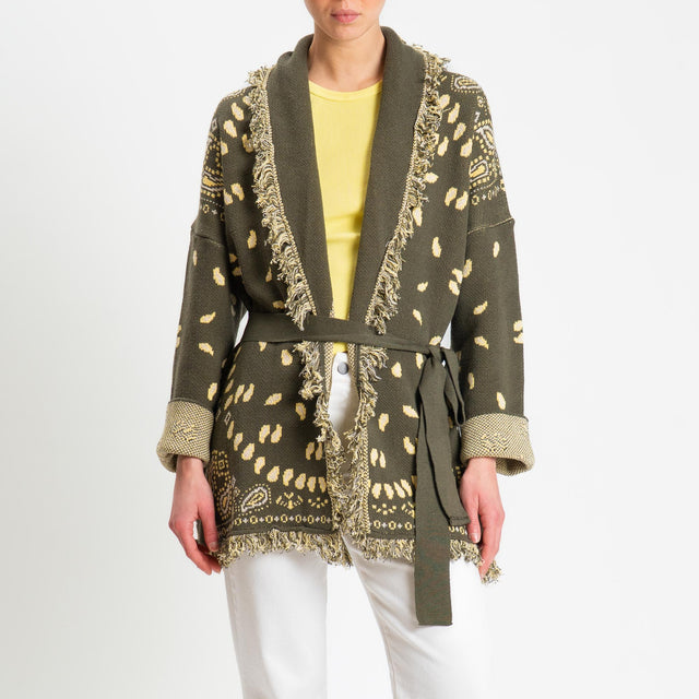 Tensione in-Cardigan fantasia bandana - militare