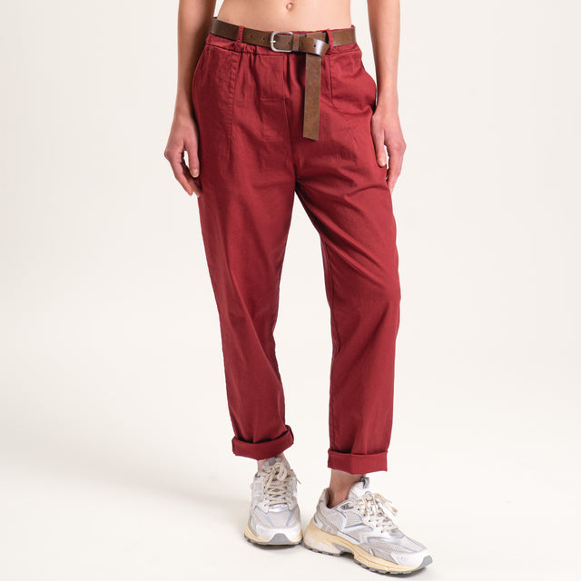 Tensione in-Pantalone elastico in vita con cintura - india