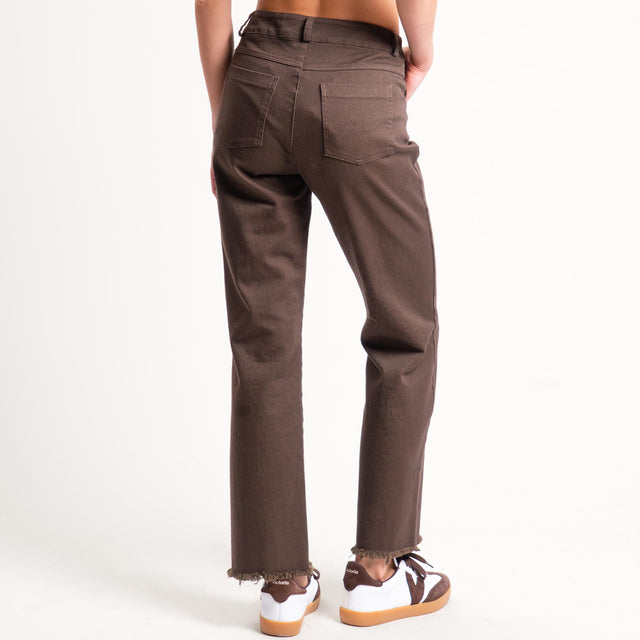Tensione in-Pantalone straight sfrangiato - caffe'