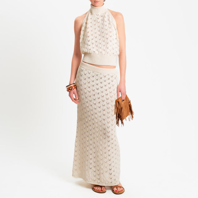 Tensione in-Top crochet - burro