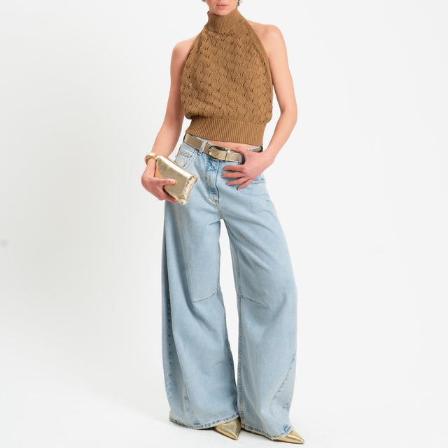 Tensione in-Top crochet - camel