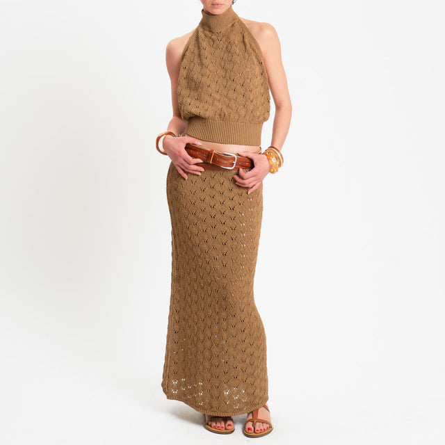 Tensione in-Top crochet - camel