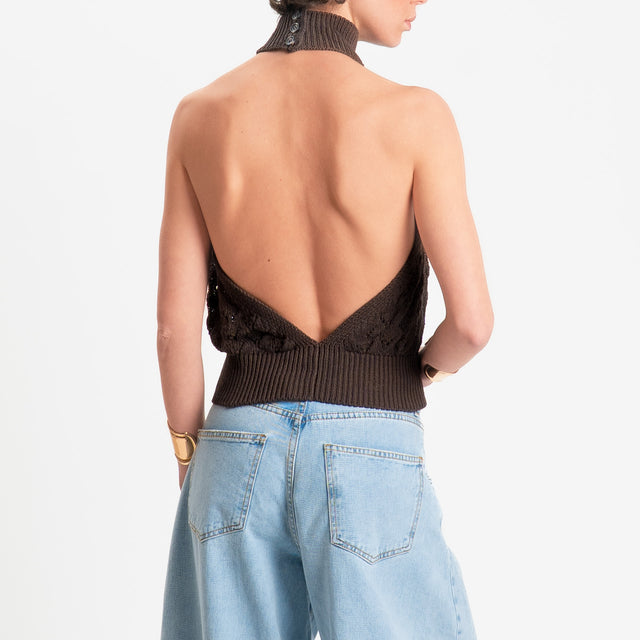 Tensione in-Top crochet - moro