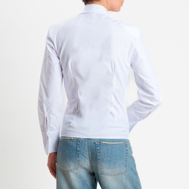 Tensione in-Camicia slim fit con spalline - bianco